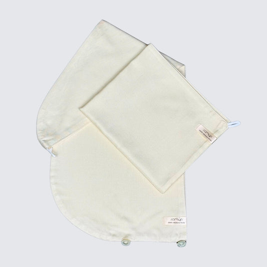 Set Haarturban und Gesichtshandtuch aus Ahimsa Seide